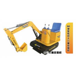專業(yè)定做兒童挖掘機(jī)：360度旋轉(zhuǎn)雙人兒童挖掘機(jī)價(jià)位