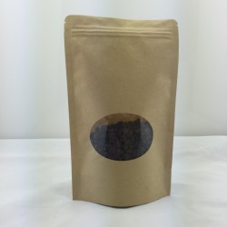 牛皮紙橢圓開窗袋，瓜子、茶葉包裝袋