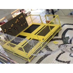 超級(jí)大蹦床網(wǎng)紅同款蹦床黏黏樂(lè)租售 兒童拓展人氣火爆游客爆滿(mǎn)