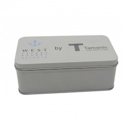 東莞業(yè)士直銷長方形*品包裝鐵盒，定制營養(yǎng)品金屬盒