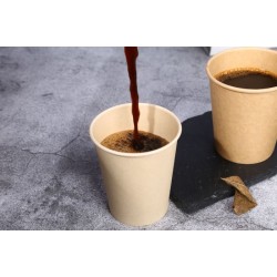 供應(yīng)出口外貿(mào)一次性紙杯，單層杯8oz